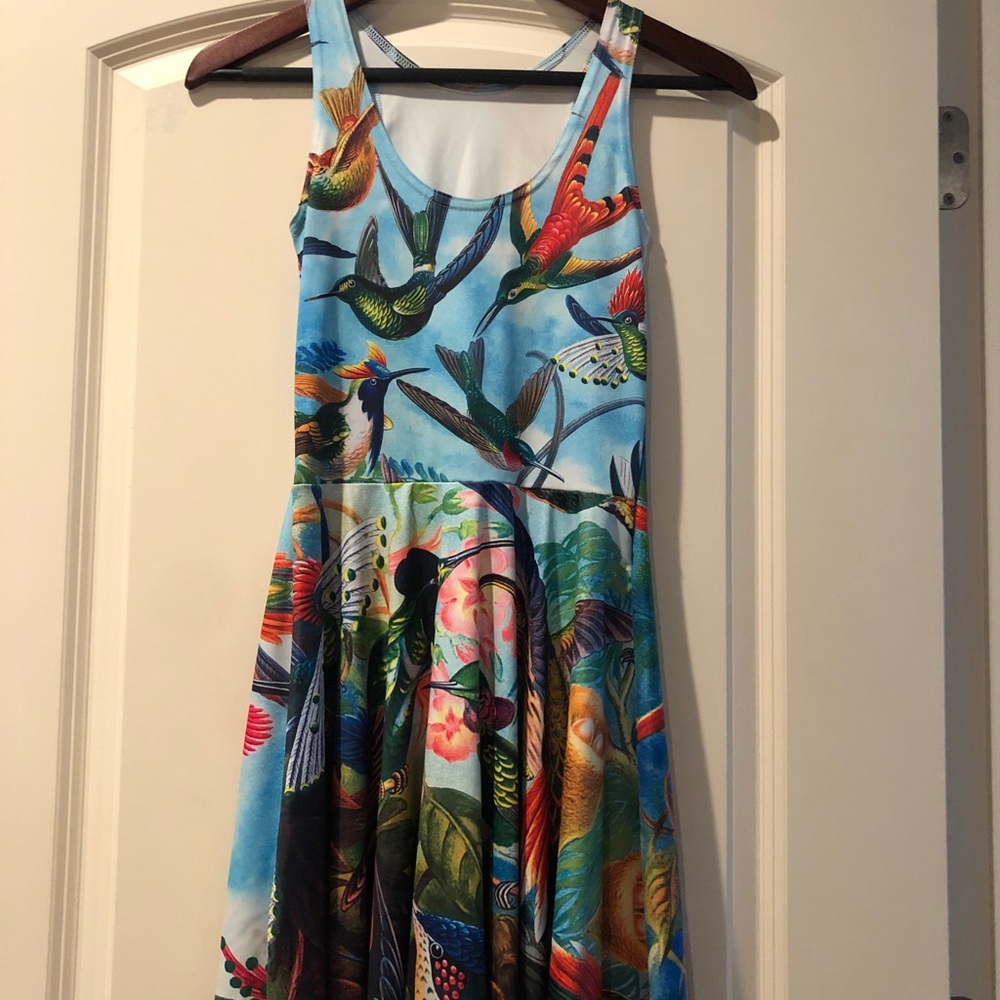 BlackMilk bird print skater dresss